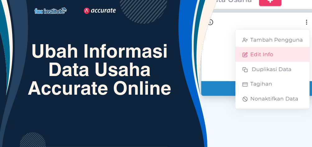 Ubah Informasi Data Usaha Accurate Online