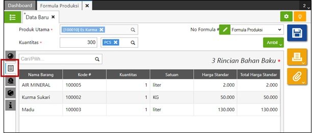 formula produksi