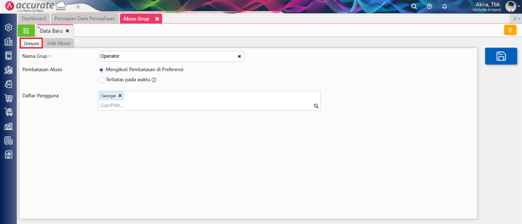 Cara Membuat Akses Grup Pada Menu Accurate Online