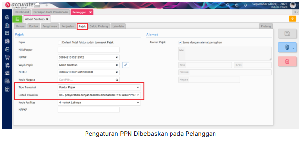 Accurate Online-Pengaturan PPN
