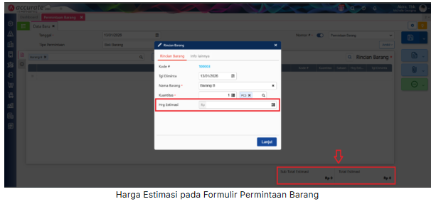 Harga Estimasi