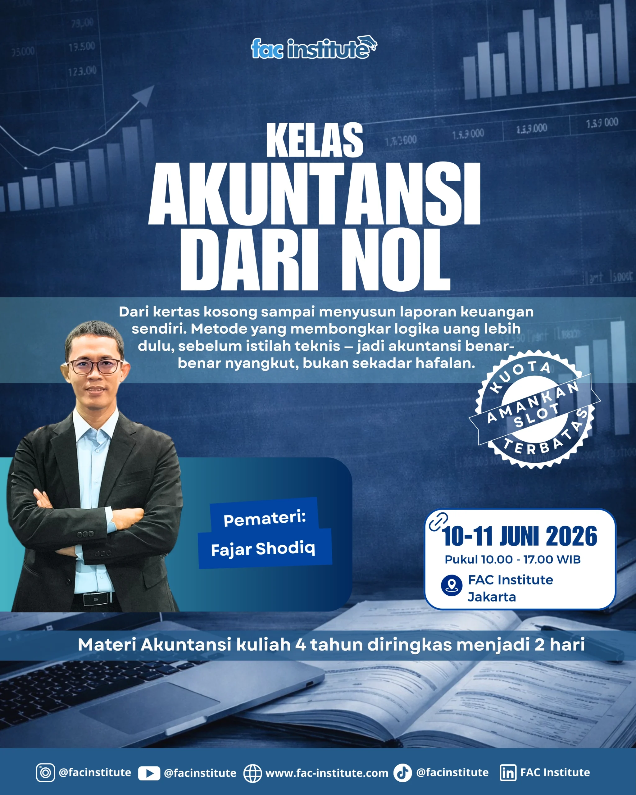 Suasana workshop Kelas Akuntansi Dasar di FAC Institute