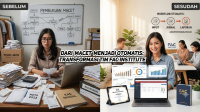 Ilustrasi sebelum dan sesudah ikut pelatihan bersama FAC Institute