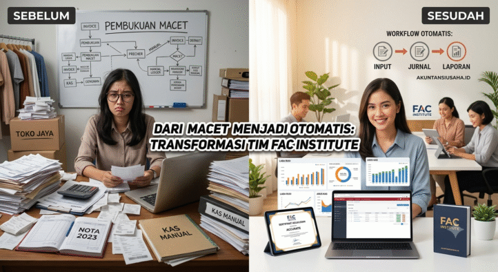 Ilustrasi sebelum dan sesudah ikut pelatihan bersama FAC Institute